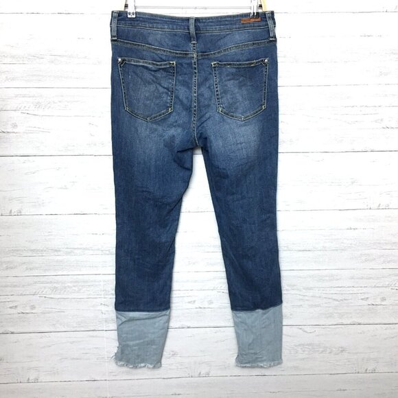 Pilcro & The Letterpress Jeans Women's Script Skinny Two Tone Legs size 30 - Picture 5 of 12